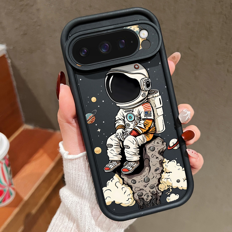 Google Pixel 8A - 漫画風宇宙飛行士プリントTPUスマホケース Google Pixel 10 8 7