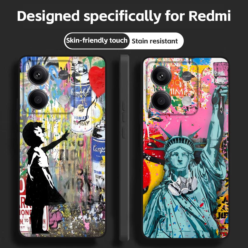 バンクシー グラフィティ アート スマホケース Redmi  - Xiaomi Redmi Note 14 のレビューと価格