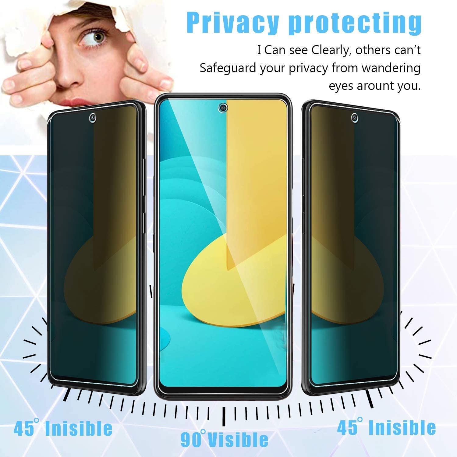 2 パックプライバシーフィルター強化ガラスフィルムアンチスパ - Privacy Filter 2Pack のレビューと価格
