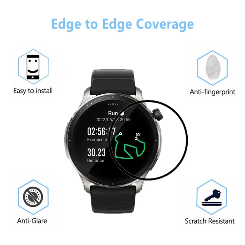 スマートウォッチ用HD曲面スクリーン保護フィルム,Amazf - Smartwatch Screen Film のレビューと価格