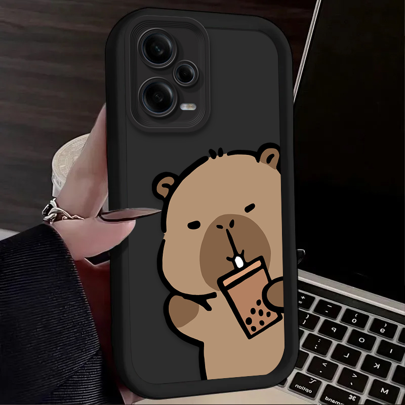 漫画風のかわいいカピバラのスマホケース Xiaomi Red - Xiaomi Redmi Note 14 のレビューと価格