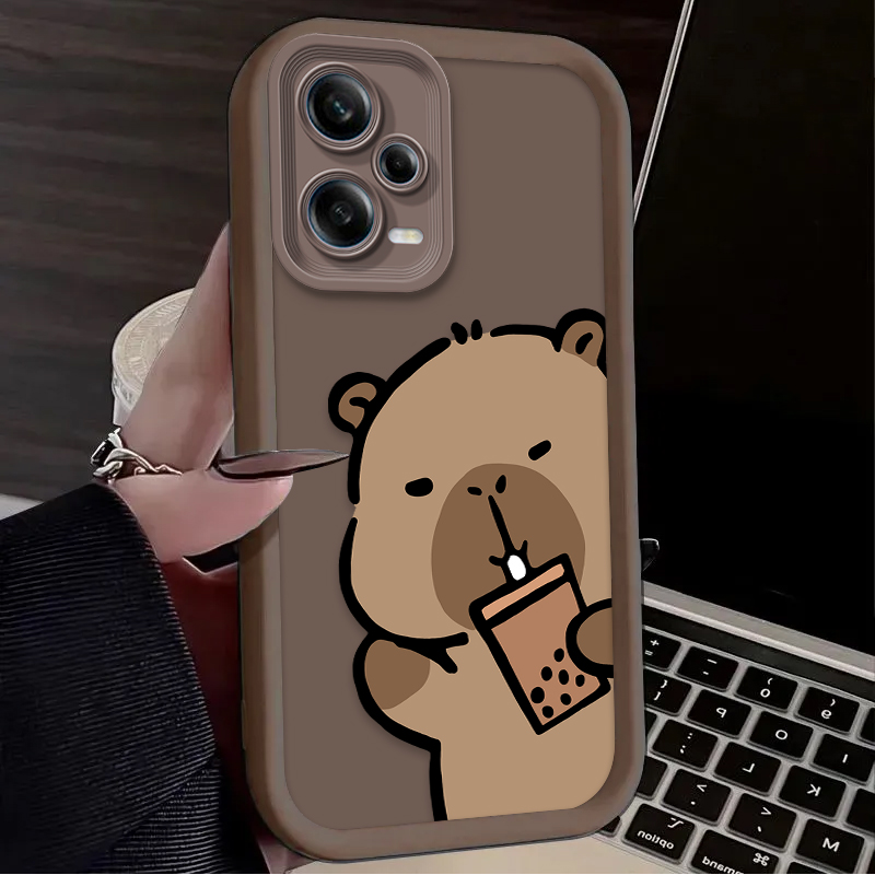 漫画風のかわいいカピバラのスマホケース Xiaomi Red - Xiaomi Redmi Note 14 のレビューと価格